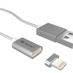 Cablu magnetic  TRACER USB 2.0 Iphone AM - Lighting 1m argintiu